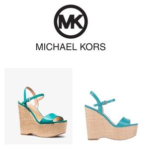Michael Kors Blue Fisher Wedge Sandal